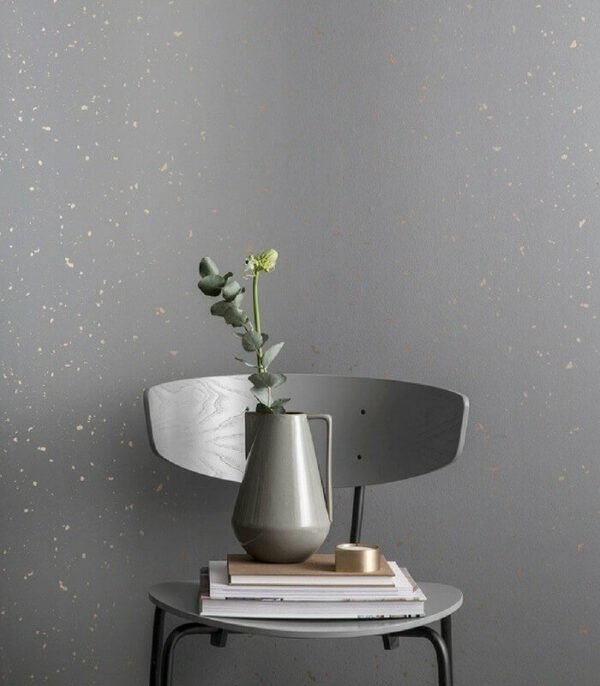 promo 150 papier-peint confetti - gris