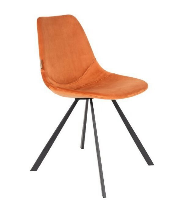 promo 31 chaise franky velours - orange