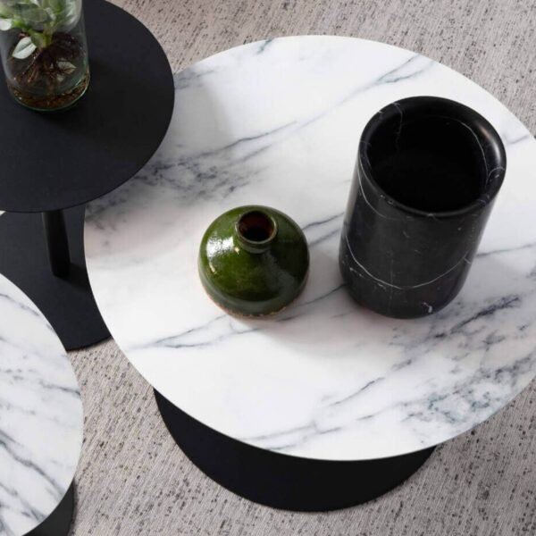 promo 113 table d'appoint snow effet marbre m