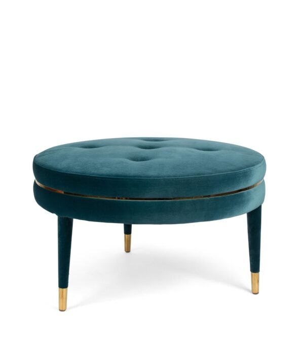 promo 198 ottoman macaron – ø 74 x h 48 cm- bleu (ignifugé)