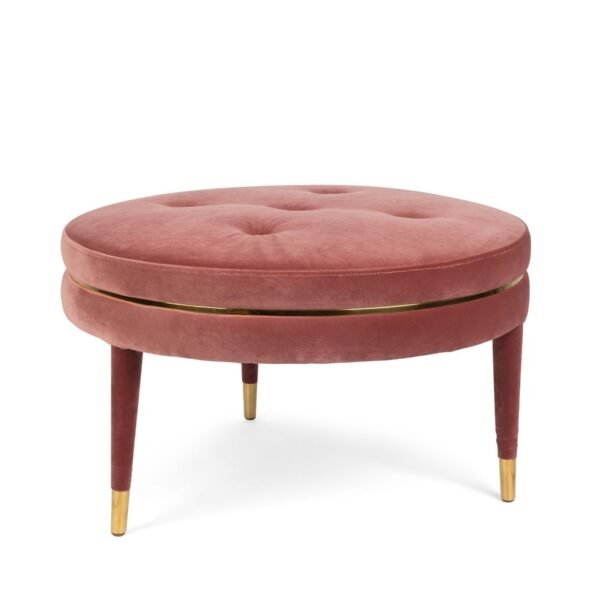 promo 72 ottoman macaron – ø 74 x h 48 cm - rose (ignifugé)