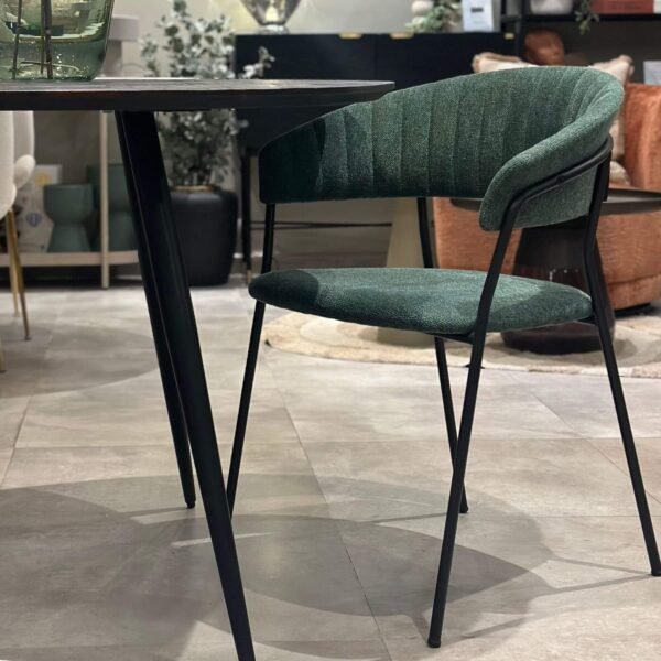 promo 190 chaise jojo - toile - vert/noir