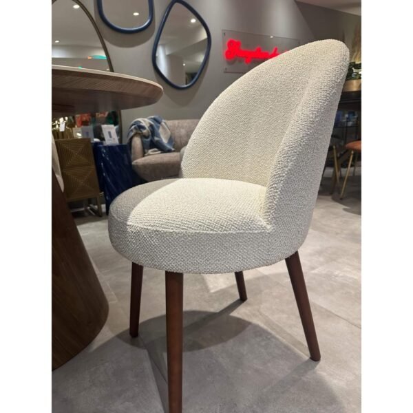 promo 143 chaise barbara - bouclette ecru - anti-tâche