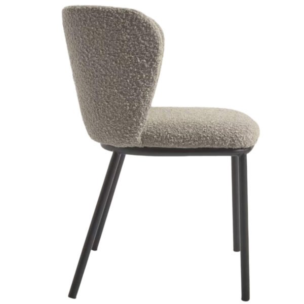promo 90 chaise lana - bouclette - gris - anti-tâche