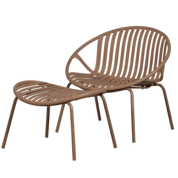 home 21 fauteuil + repose-pieds bruce - outdoor