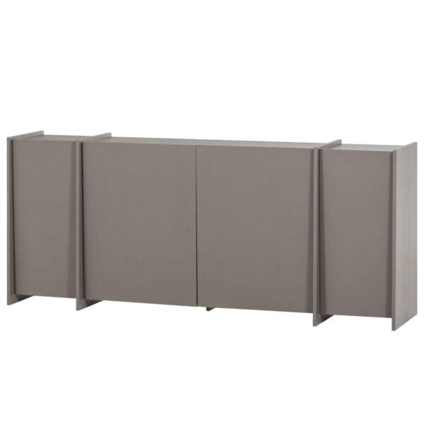 buffet brock - l 200 x h 85 cm - gris