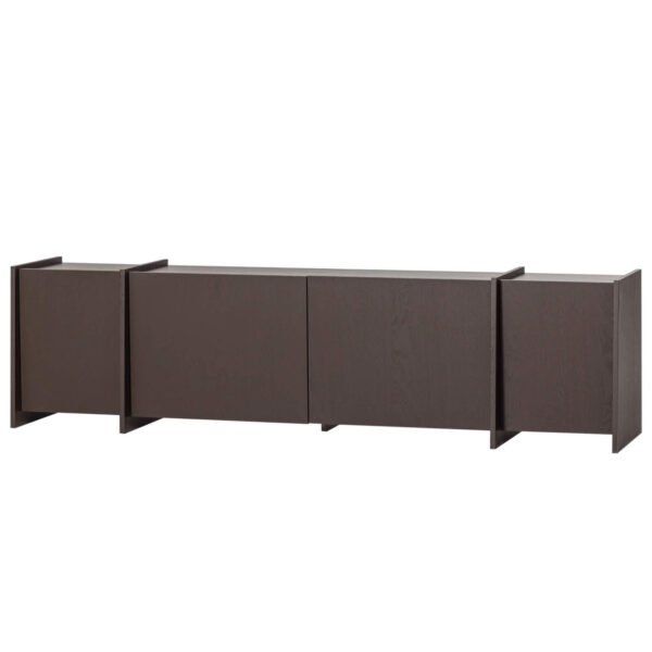 meuble tv brock - l 200 x h 53 cm - brun