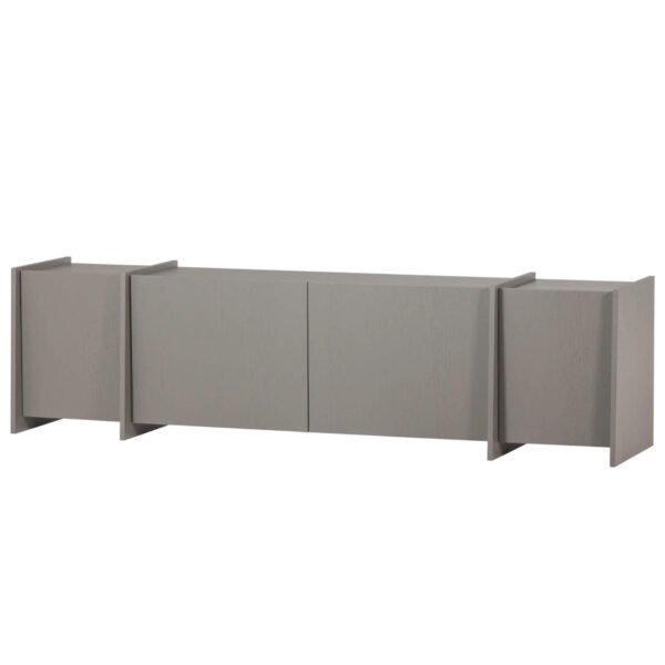 meuble tv brock - l 200 x h 53 cm - gris